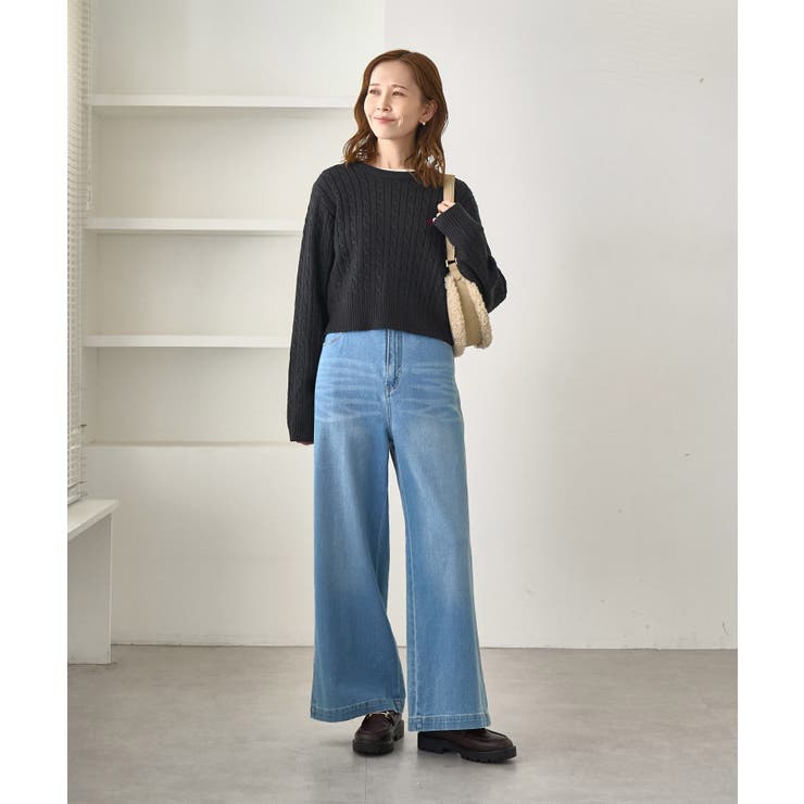 ケーブル編みクロップドニットプルオーバー | ROPE' PICNIC | 詳細画像2 