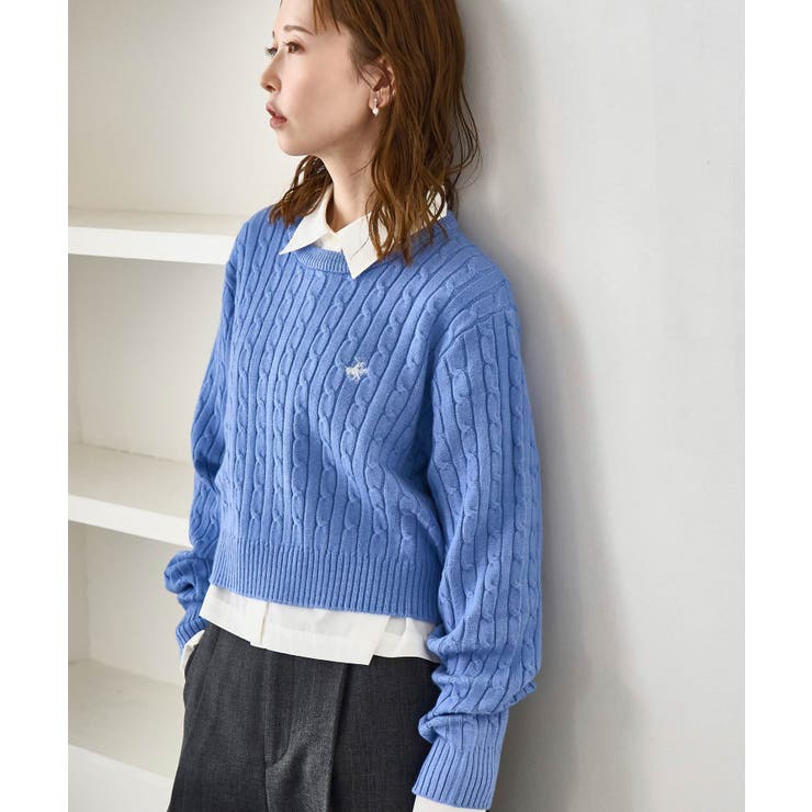 ケーブル編みクロップドニットプルオーバー | ROPE' PICNIC | 詳細画像21 