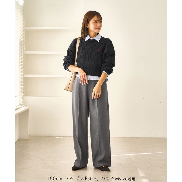 ケーブル編みクロップドニットプルオーバー | ROPE' PICNIC | 詳細画像24 