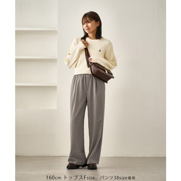 ケーブル編みクロップドニットプルオーバー | ROPE' PICNIC | 詳細画像25 