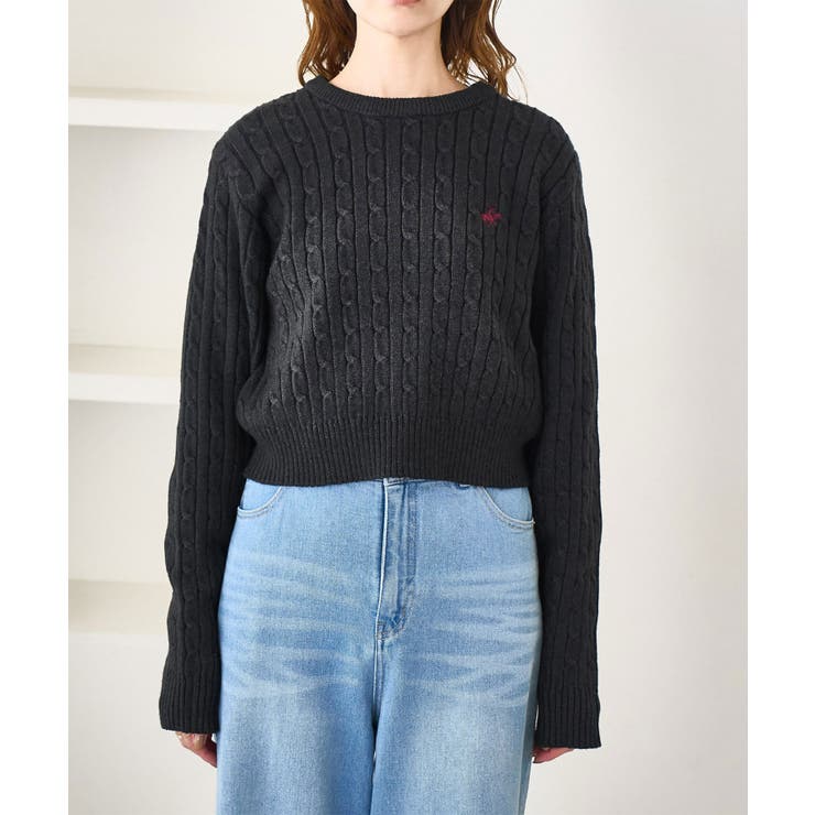 ケーブル編みクロップドニットプルオーバー | ROPE' PICNIC | 詳細画像26 