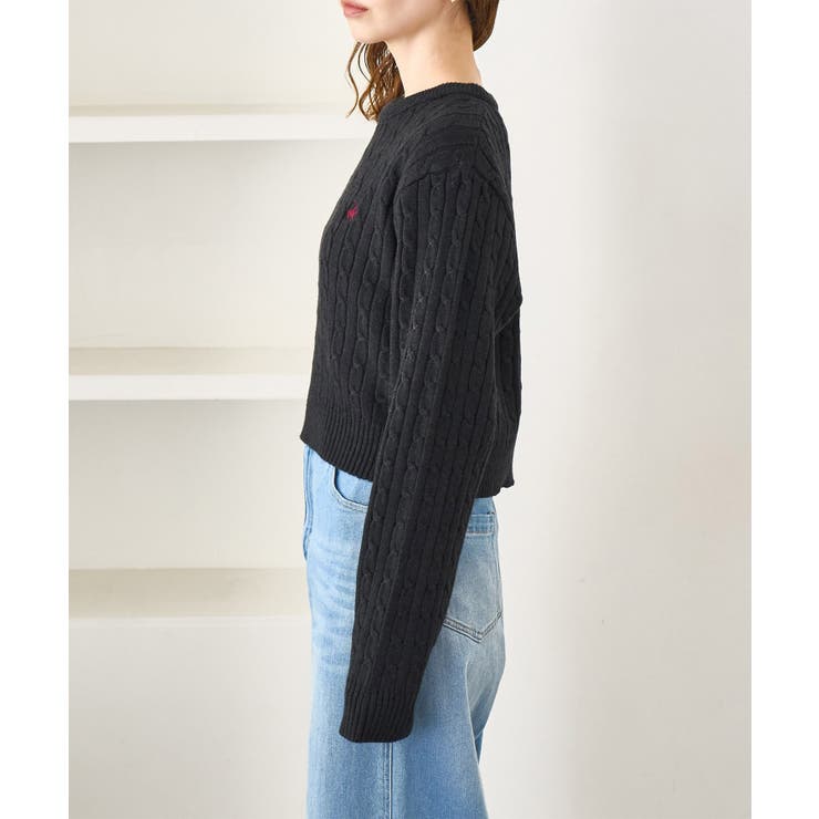 ケーブル編みクロップドニットプルオーバー | ROPE' PICNIC | 詳細画像27 