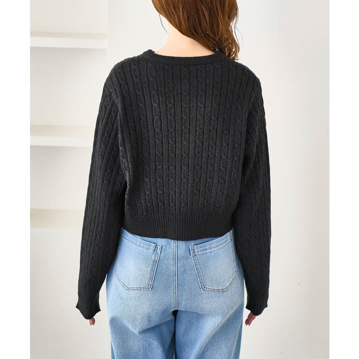 ケーブル編みクロップドニットプルオーバー | ROPE' PICNIC | 詳細画像28 