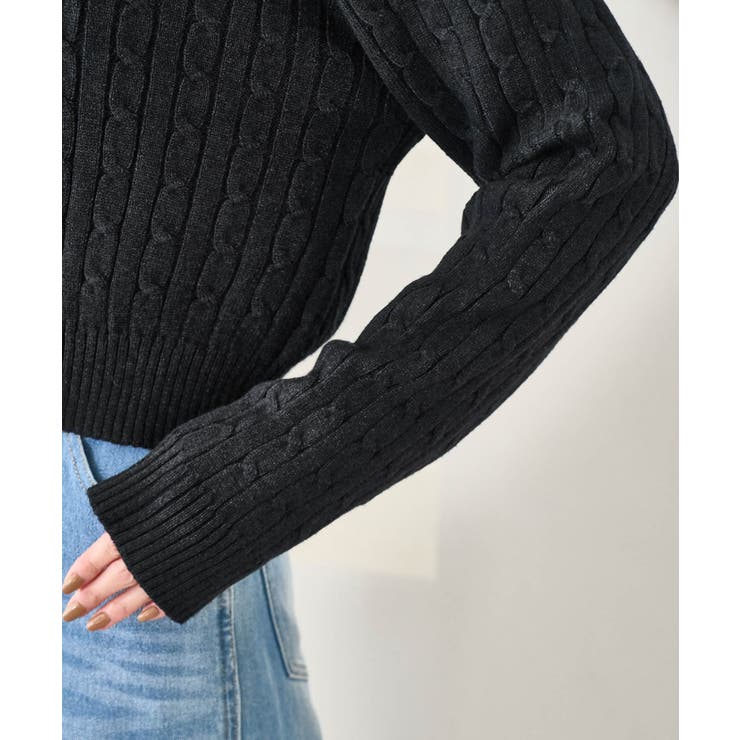 ケーブル編みクロップドニットプルオーバー | ROPE' PICNIC | 詳細画像32 