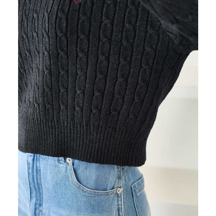 ケーブル編みクロップドニットプルオーバー | ROPE' PICNIC | 詳細画像33 