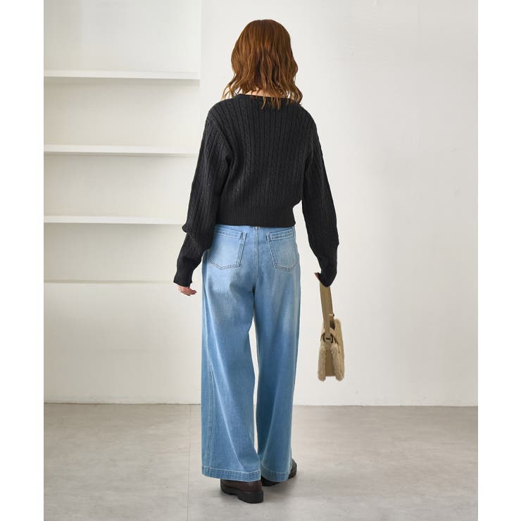 ケーブル編みクロップドニットプルオーバー | ROPE' PICNIC | 詳細画像4 
