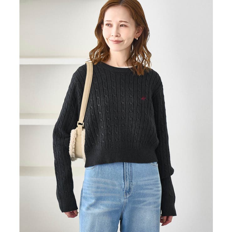 ケーブル編みクロップドニットプルオーバー | ROPE' PICNIC | 詳細画像6 