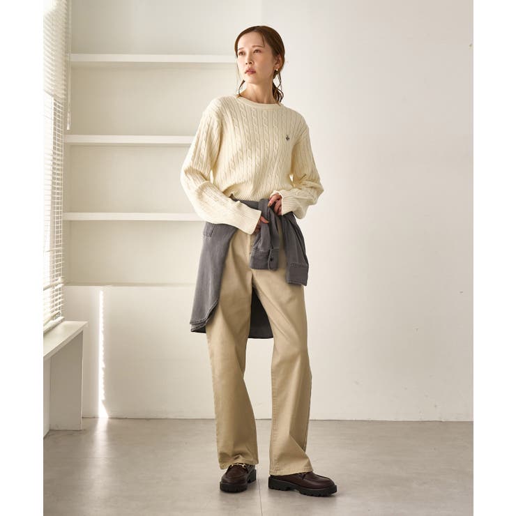 ケーブル編みクロップドニットプルオーバー | ROPE' PICNIC | 詳細画像9 