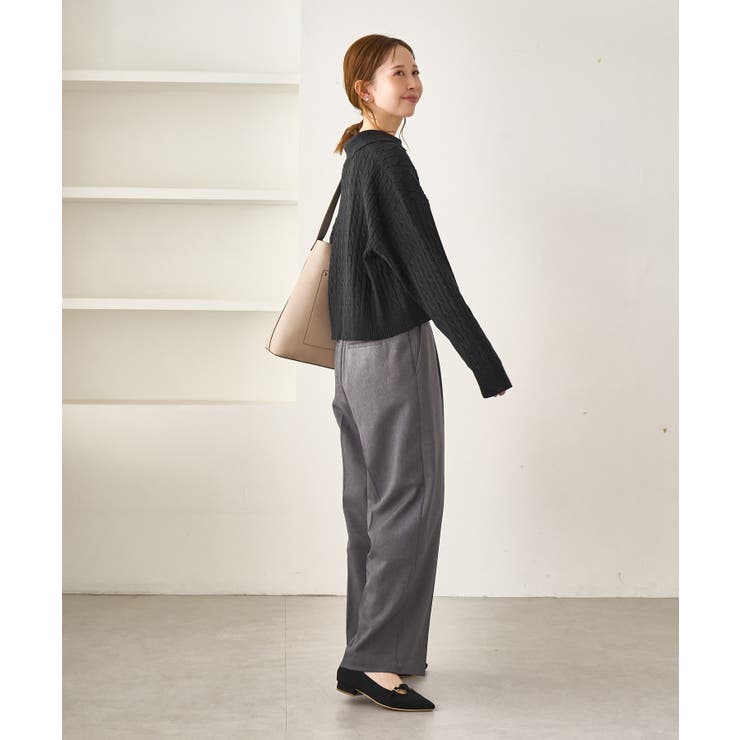 ケーブル編みクロップドスキッパーニット | ROPE' PICNIC | 詳細画像12 