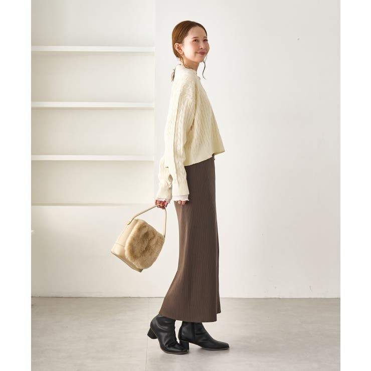 ケーブル編みクロップドスキッパーニット | ROPE' PICNIC | 詳細画像21 