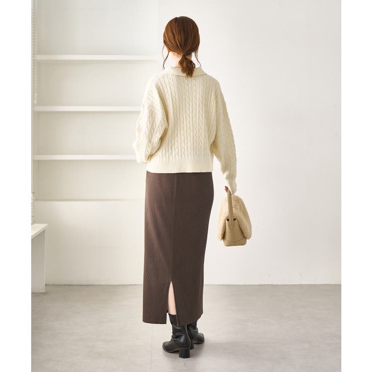 ケーブル編みクロップドスキッパーニット | ROPE' PICNIC | 詳細画像22 