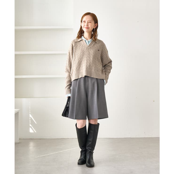 ケーブル編みクロップドスキッパーニット | ROPE' PICNIC | 詳細画像25 