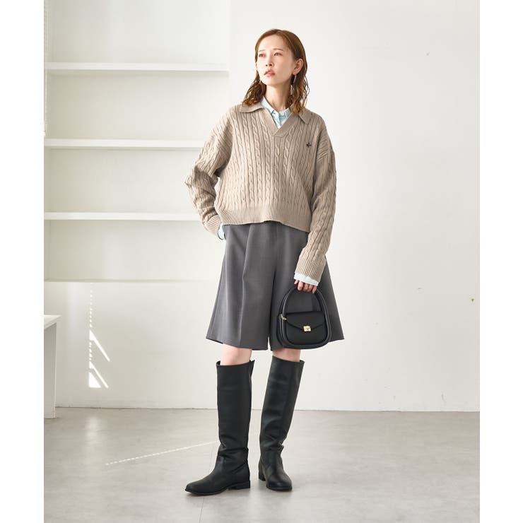 ケーブル編みクロップドスキッパーニット | ROPE' PICNIC | 詳細画像27 