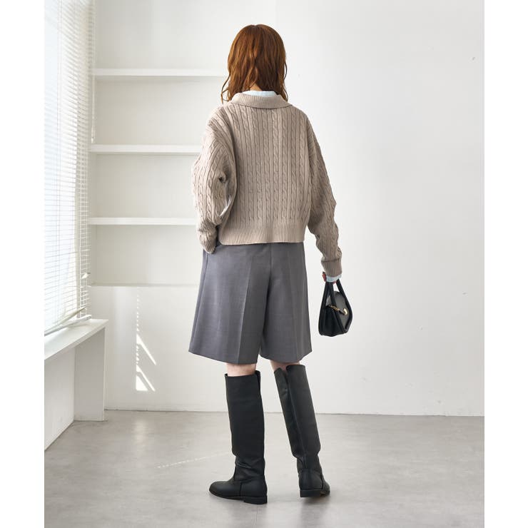 ケーブル編みクロップドスキッパーニット | ROPE' PICNIC | 詳細画像28 