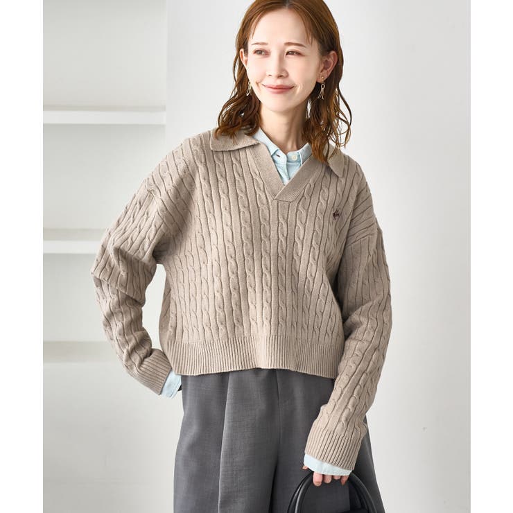 ケーブル編みクロップドスキッパーニット | ROPE' PICNIC | 詳細画像30 