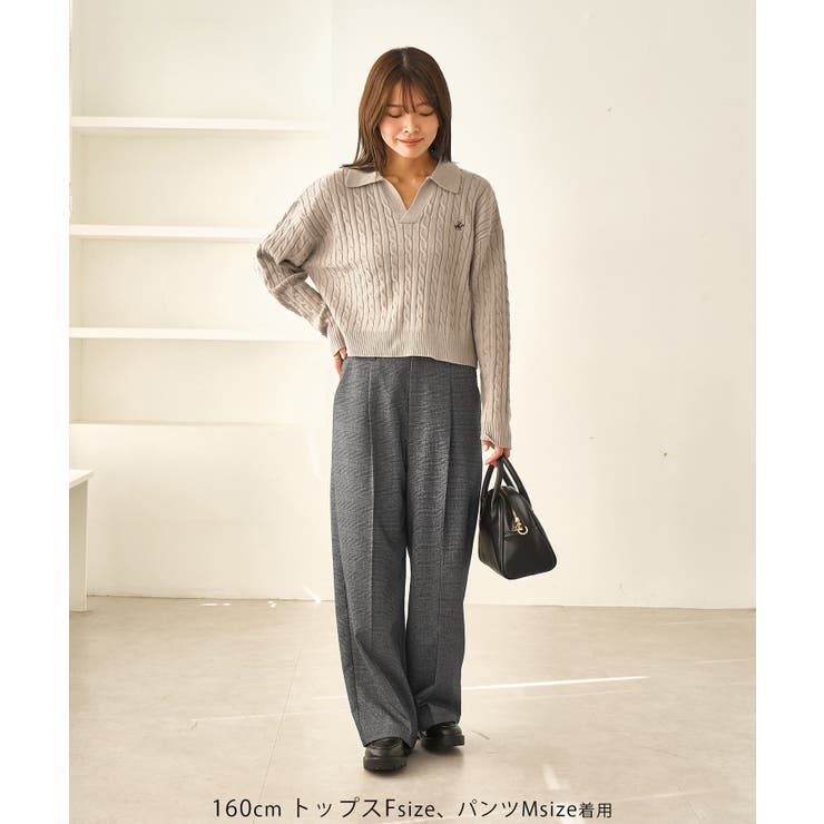 ケーブル編みクロップドスキッパーニット | ROPE' PICNIC | 詳細画像34 