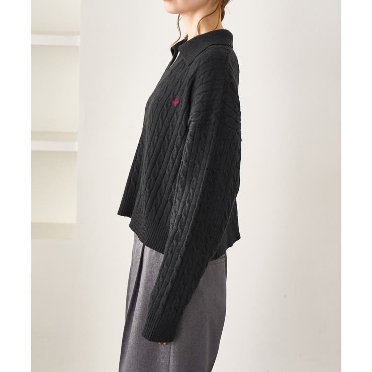 ケーブル編みクロップドスキッパーニット | ROPE' PICNIC | 詳細画像36 