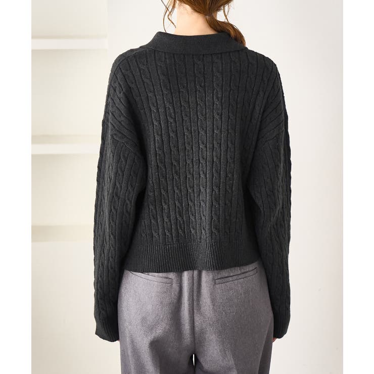 ケーブル編みクロップドスキッパーニット | ROPE' PICNIC | 詳細画像37 