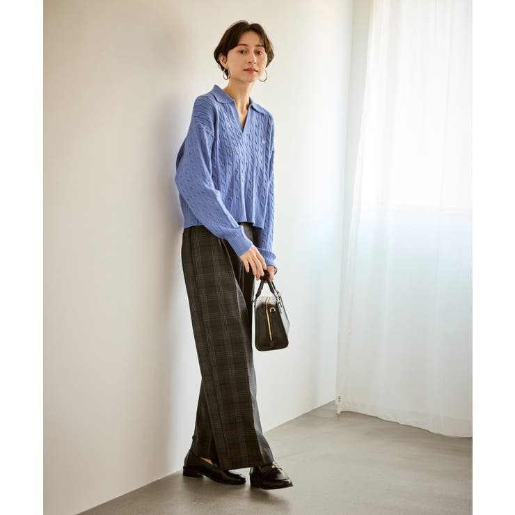 ケーブル編みクロップドスキッパーニット | ROPE' PICNIC | 詳細画像4 