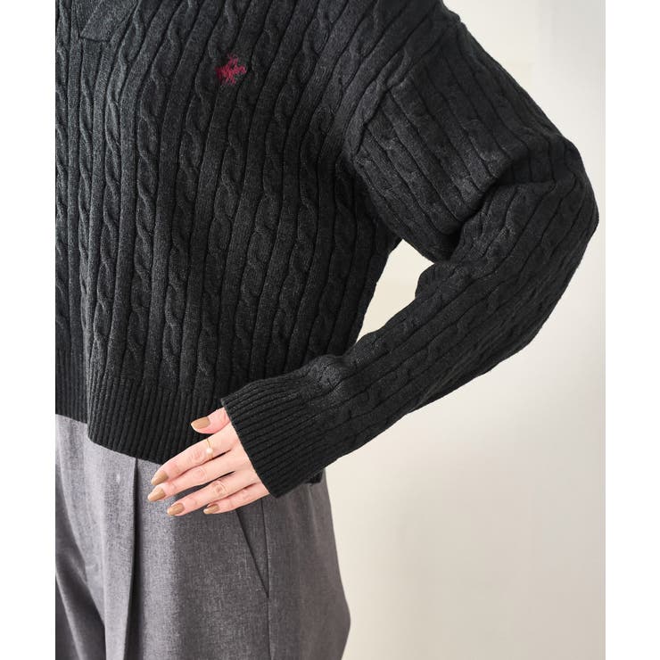 ケーブル編みクロップドスキッパーニット | ROPE' PICNIC | 詳細画像40 