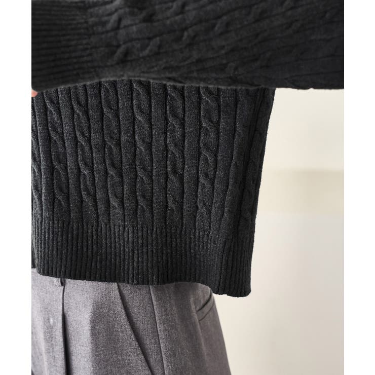 ケーブル編みクロップドスキッパーニット | ROPE' PICNIC | 詳細画像42 