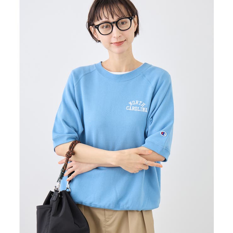 サックス(48) | 【Champion チャンピオン別注】アソートロゴボートネックハーフスリーブスウ… | ROPE' PICNIC