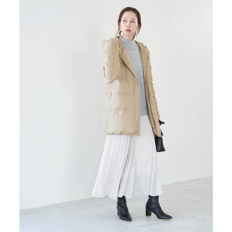 ショールフードミドルダウンコート[品番：RPCW0014199]｜ROPE