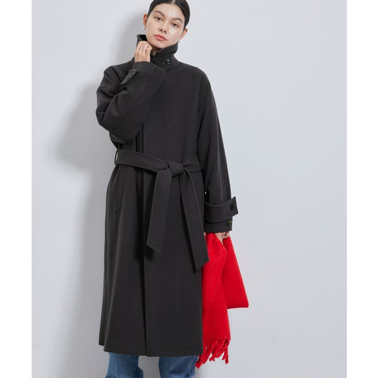 JAPAN FABRICスタンドカラーロングコート[品番：RPCW0046229
