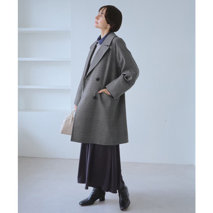 ジャージメルトン無地＆チェックオーバーPコート 一部WEB限定カラー リンクコー… | ROPE' PICNIC | 詳細画像11 