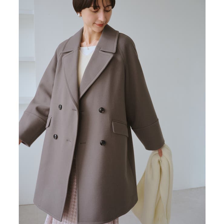 ジャージメルトン無地＆チェックオーバーPコート 一部WEB限定カラー リンクコー… | ROPE' PICNIC | 詳細画像17 