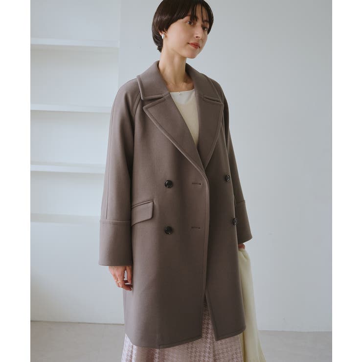 ジャージメルトン無地＆チェックオーバーPコート 一部WEB限定カラー リンクコー… | ROPE' PICNIC | 詳細画像18 