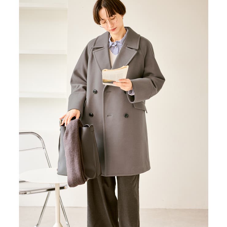 ジャージメルトン無地＆チェックオーバーPコート 一部WEB限定カラー リンクコー… | ROPE' PICNIC | 詳細画像22 