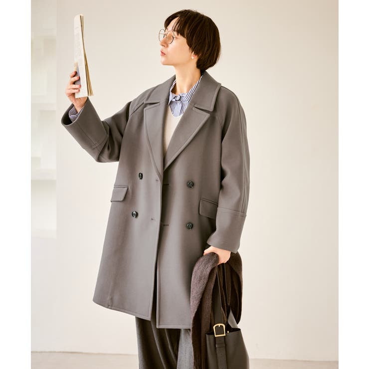 ジャージメルトン無地＆チェックオーバーPコート 一部WEB限定カラー リンクコー… | ROPE' PICNIC | 詳細画像24 