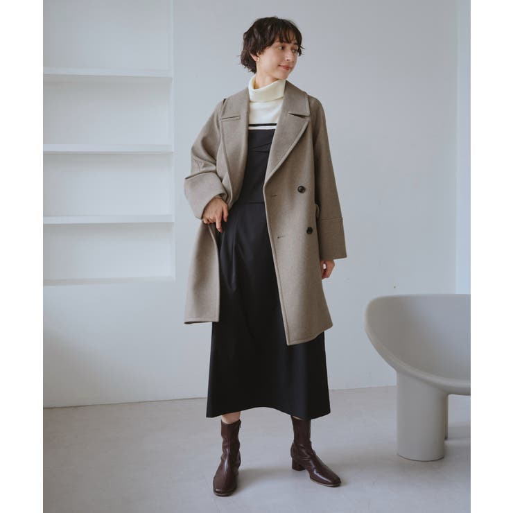 ジャージメルトン無地＆チェックオーバーPコート 一部WEB限定カラー リンクコー… | ROPE' PICNIC | 詳細画像25 