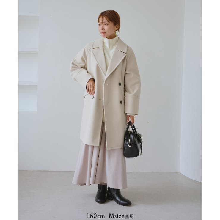 ジャージメルトン無地＆チェックオーバーPコート 一部WEB限定カラー リンクコー… | ROPE' PICNIC | 詳細画像32 