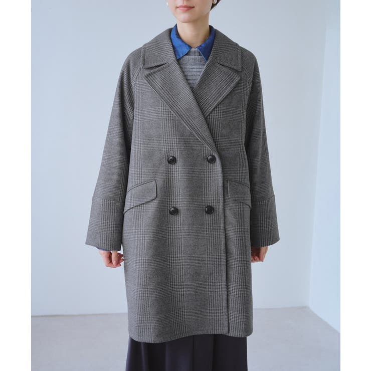 ジャージメルトン無地＆チェックオーバーPコート 一部WEB限定カラー リンクコー… | ROPE' PICNIC | 詳細画像33 