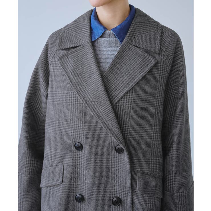 ジャージメルトン無地＆チェックオーバーPコート 一部WEB限定カラー リンクコー… | ROPE' PICNIC | 詳細画像36 