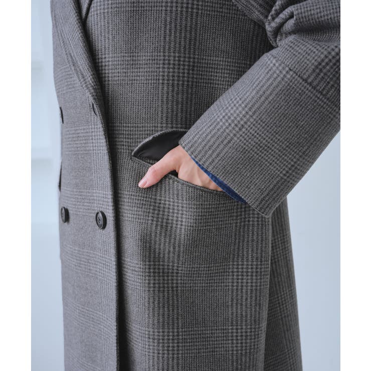 ジャージメルトン無地＆チェックオーバーPコート 一部WEB限定カラー リンクコー… | ROPE' PICNIC | 詳細画像37 