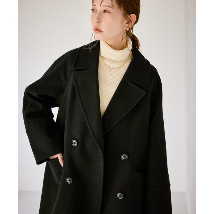 ジャージメルトン無地＆チェックオーバーPコート 一部WEB限定カラー リンクコー… | ROPE' PICNIC | 詳細画像4 