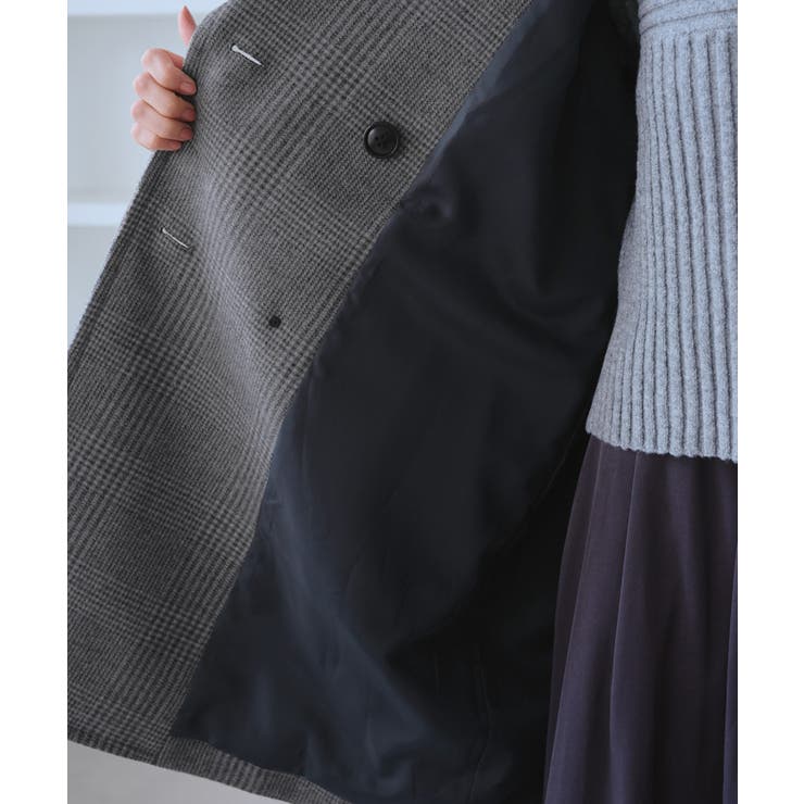 ジャージメルトン無地＆チェックオーバーPコート 一部WEB限定カラー リンクコー… | ROPE' PICNIC | 詳細画像40 