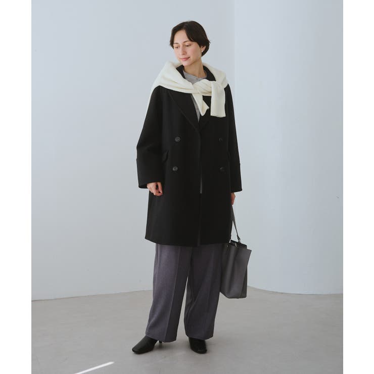 ジャージメルトン無地＆チェックオーバーPコート 一部WEB限定カラー リンクコー… | ROPE' PICNIC | 詳細画像6 