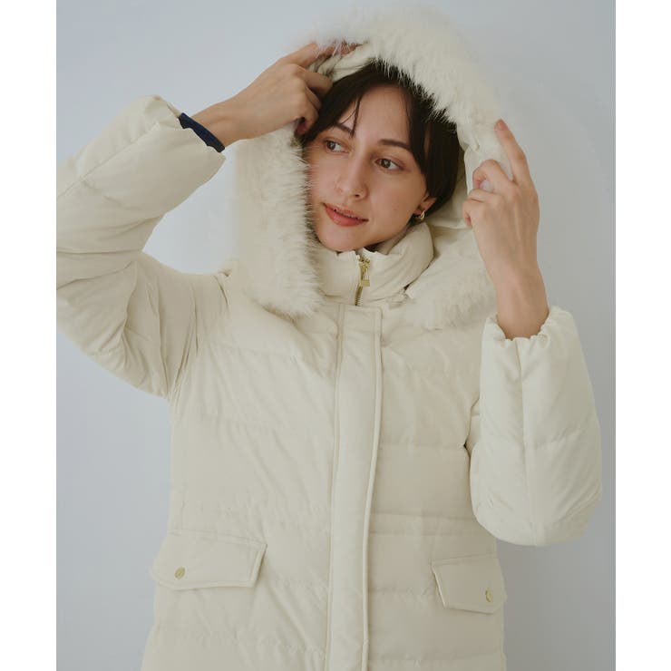 オフホワイト(15) | ファー付きダウンロングコート 一部WEB限定カラー | ROPE' PICNIC