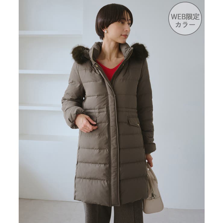 ブラウン(20) | ファー付きダウンロングコート 一部WEB限定カラー | ROPE' PICNIC