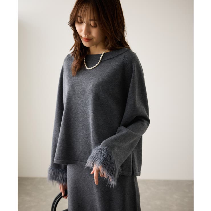 フェイクファースリーブニットセットアップ | ROPE' PICNIC | 詳細画像4 