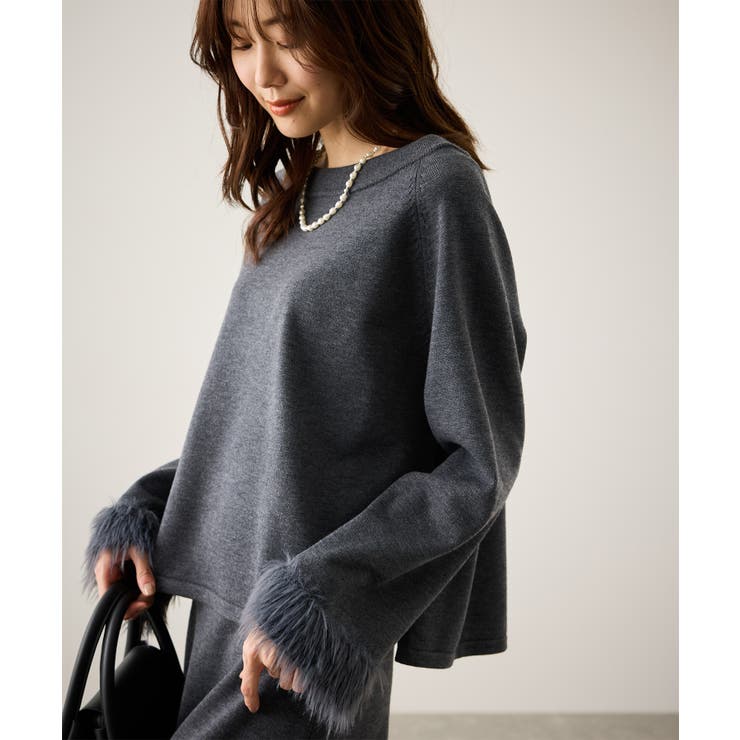 フェイクファースリーブニットセットアップ | ROPE' PICNIC | 詳細画像5 