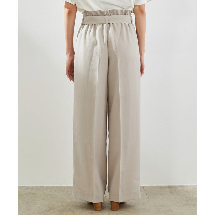 【セットアップ対応】麻調シアーワイドパンツ | ROPE' PICNIC | 詳細画像4