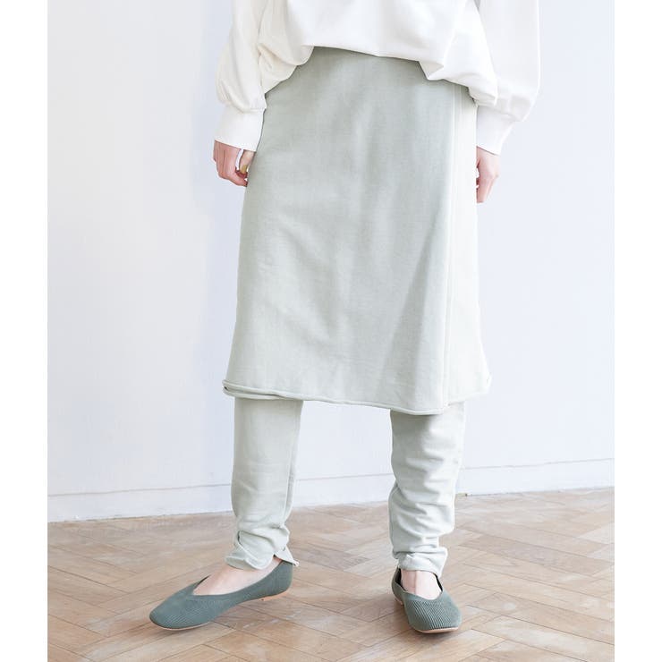 グリーン系(35) | 【マシュマロタッチ】裏毛レギンス付きスカート | ROPE' PICNIC