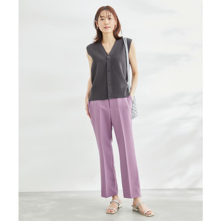 【ラク美】ファスナースリットカラーパンツ | ROPE' PICNIC | 詳細画像2 