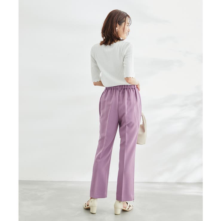 ロペピクニック　【ラク美】ファスナースリットカラーパンツ ROPE' PICNIC（ロペピクニック）の「【ラク美】ファスナー