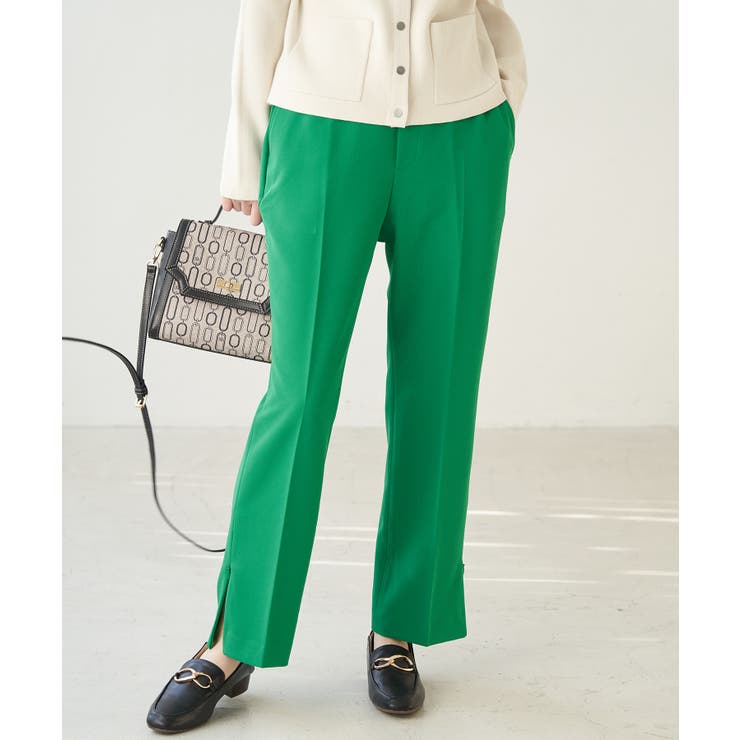 グリーン(30) | 【ラク美】ファスナースリットカラーパンツ | ROPE' PICNIC